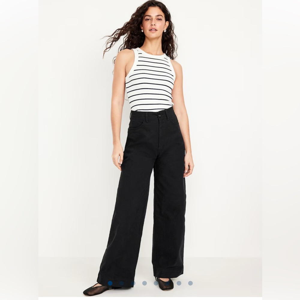 Old Navy - High Waisted Wide Leg Black Pants